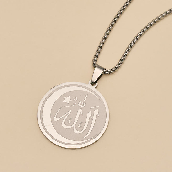 FREE Today: Crescent Moon Seal Round Engraved Pendant Necklace - image 8