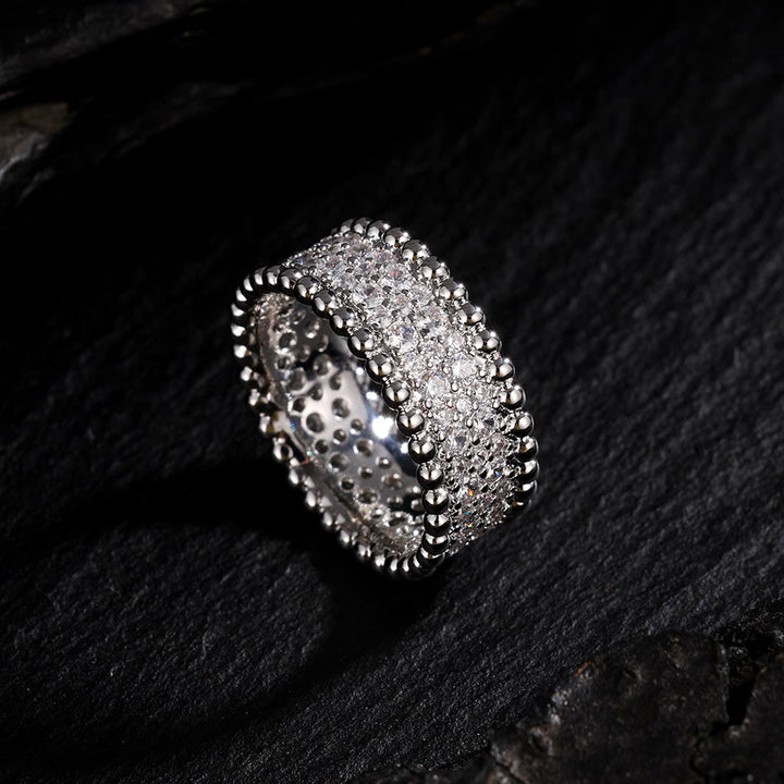 FREE Today: Glimmer Border Zircon‑Inlaid Bangle &amp; Ring - Silver - Ring US8 - image 6