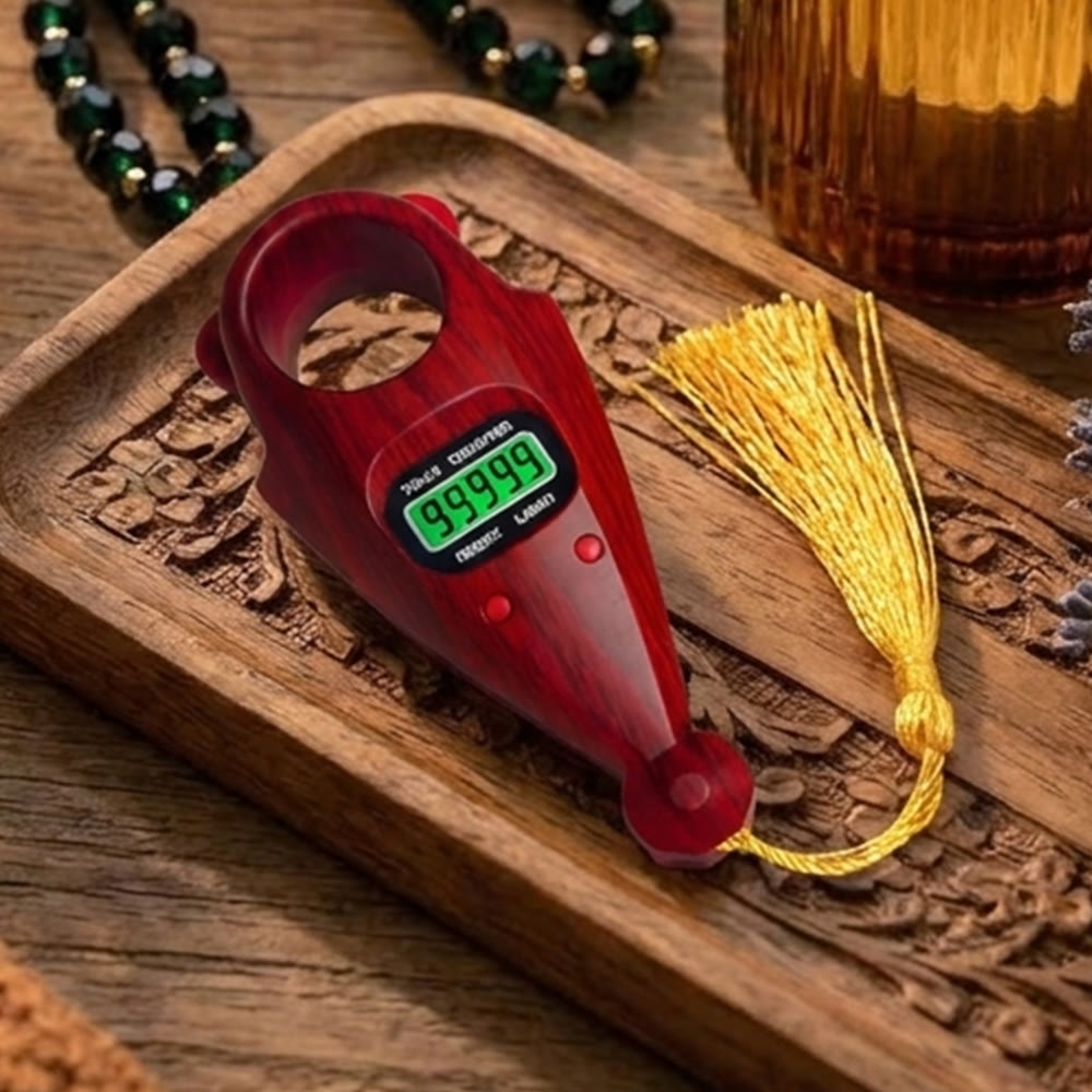 HilalHaven Vintage Cadence Wood‑Grain Digital Tasbih - image 11