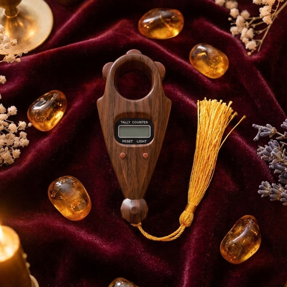 HilalHaven Vintage Cadence Wood‑Grain Digital Tasbih - image 10
