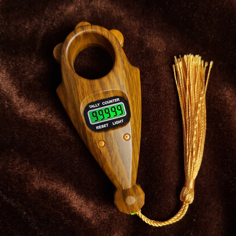 HilalHaven Vintage Cadence Wood‑Grain Digital Tasbih - image 2