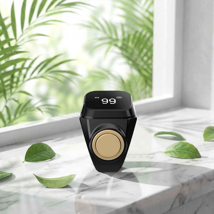 HilalHaven Gentle Beat Digital Tasbih Ring — Rechargeable Finger‑Worn Electronic Counter - image 4