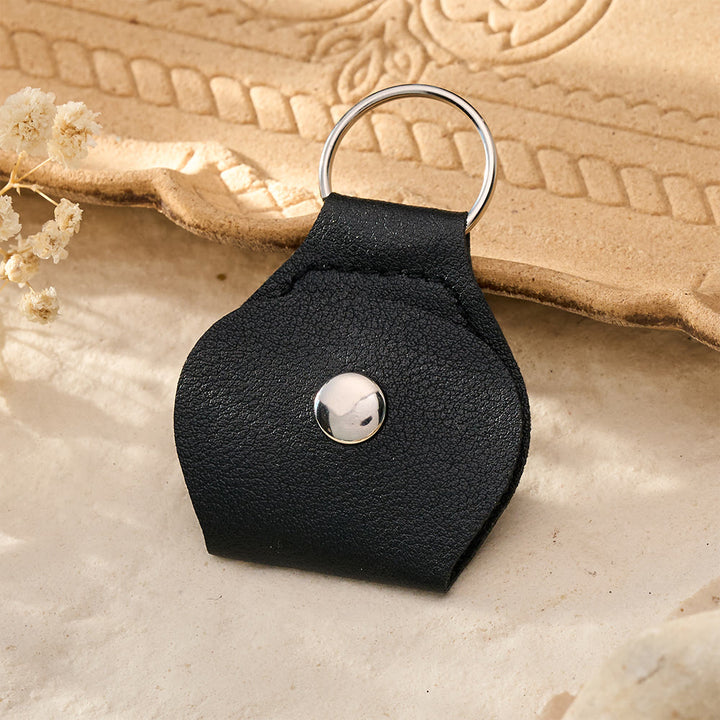 HilalHaven Path of Blessings Engraved Affirmation Coin Key‑Chain with Faux‑Leather Pouch - image 4