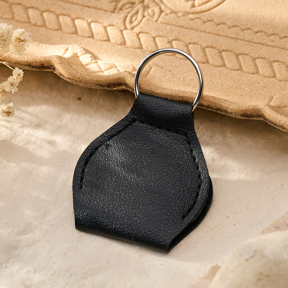 HilalHaven Path of Blessings Engraved Affirmation Coin Key‑Chain with Faux‑Leather Pouch - image 5