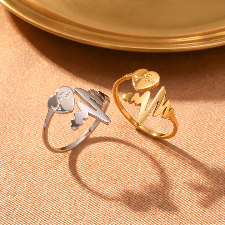 HilalHaven Heartbeat Whisper Split‑Shank Open Ring - image 6