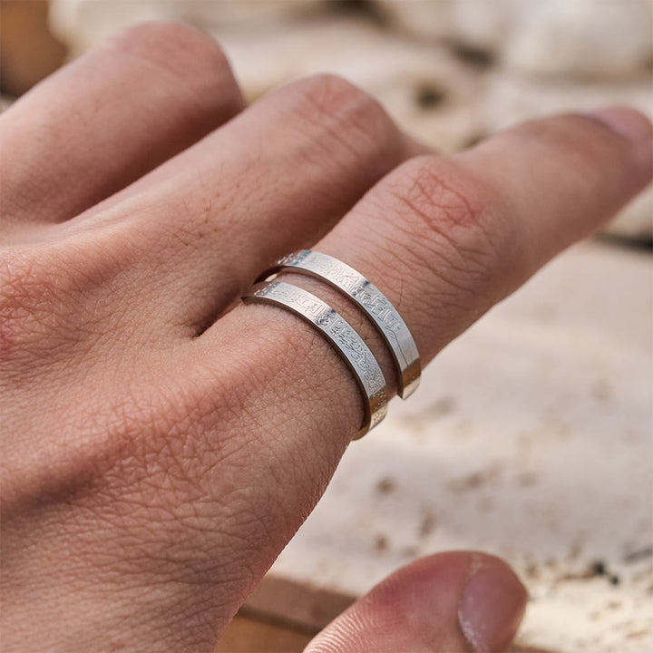 HilalHaven Ayatul Kursi Adjustable Ring —— Stainless Steel Plated Islamic Cultural Mindful Jewelry - image 11