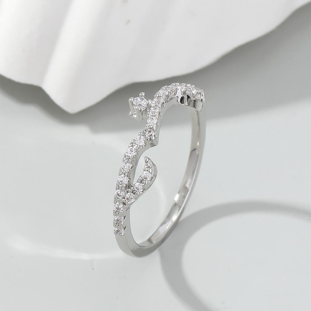 HilalHaven Luminous Cursive Twisted Letter Ring - image 3