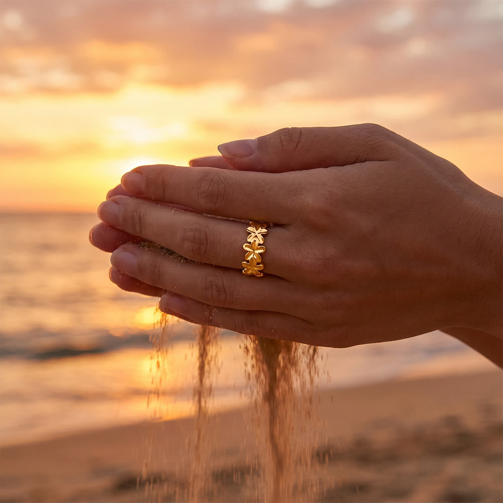 HilalHaven Petal Chain Floral Open Ring - image 9