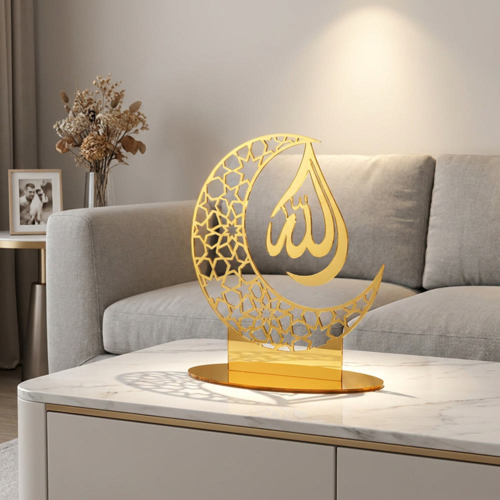 HilalHaven Lunar Radiance Acrylic Tabletop Decor With LED Light - image 7