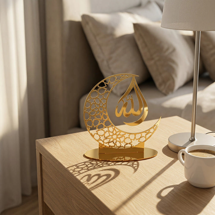 HilalHaven Lunar Radiance Acrylic Tabletop Decor With LED Light - image 9