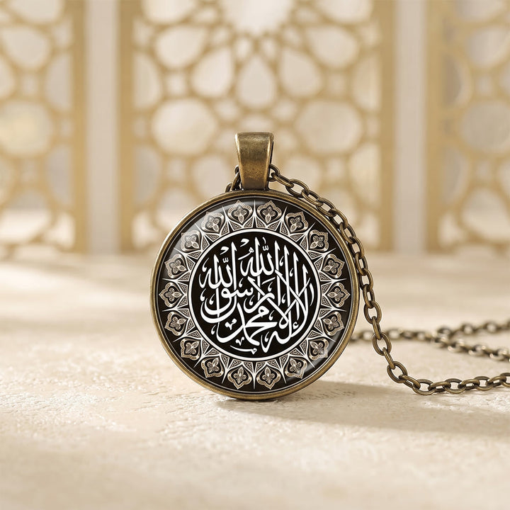 FREE Today: Ornate Seal Glass‑Cabochon Round Pendant Necklace - Antique Bronze - image 2