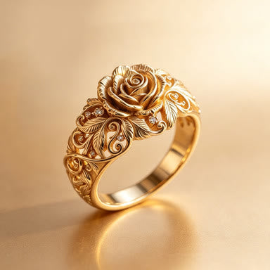 HilalHaven Vintage Rosette Open‑Carved Alloy Ring - US13 - image 1