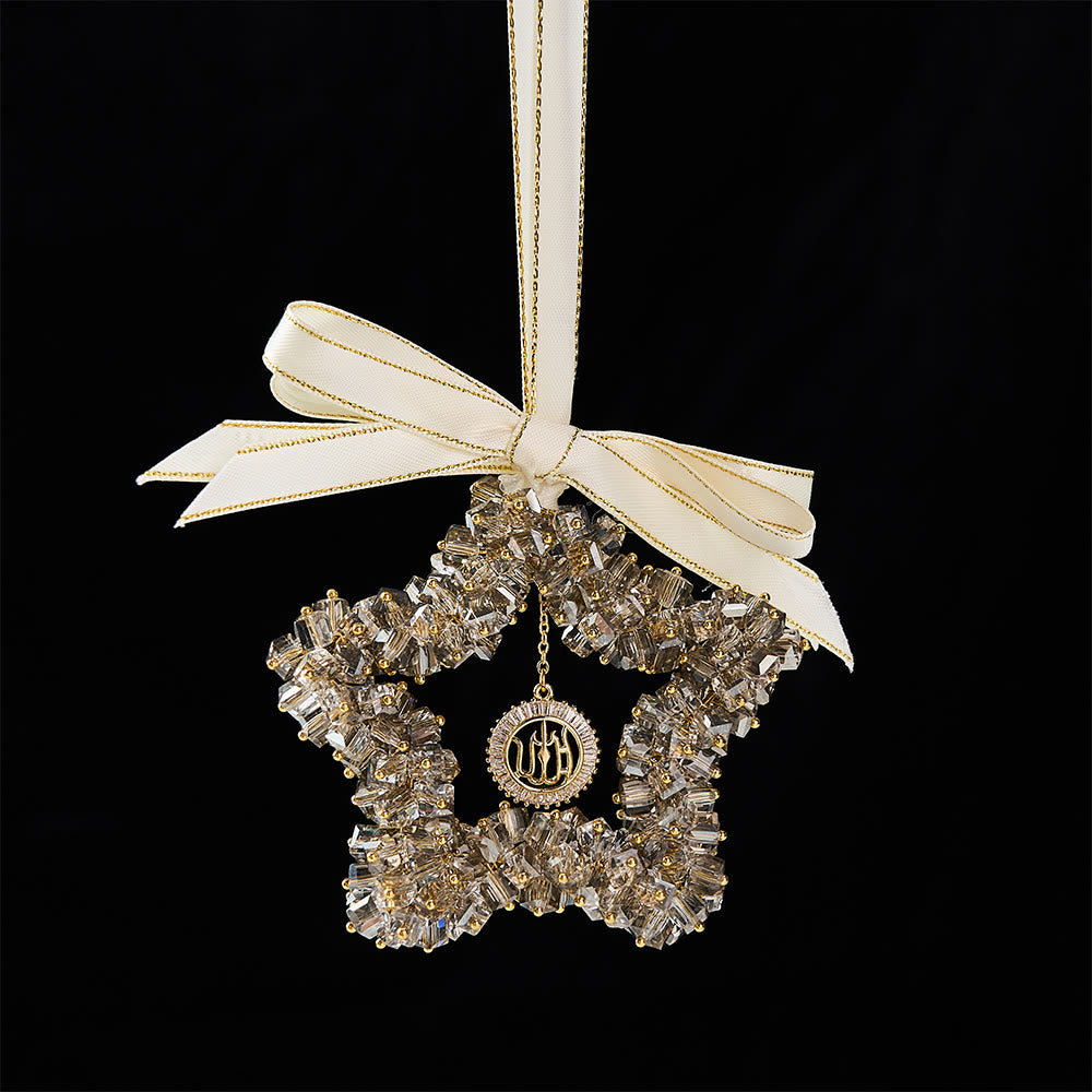 HilalHaven Starlight Journey Allah Crystal Star Car Charm — Bow-tied Gemstone Rearview Mirror Ornament - image 29
