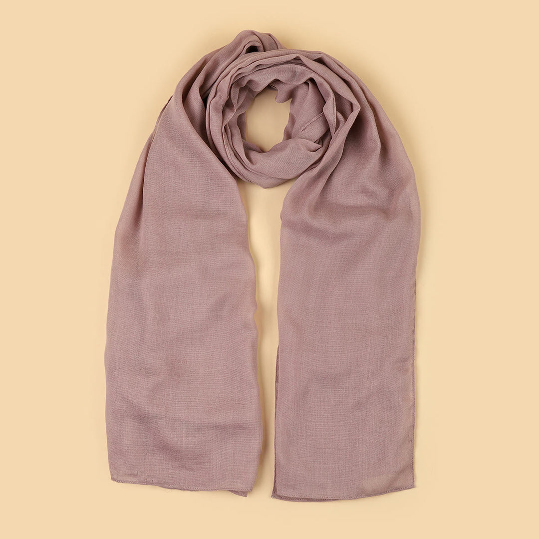 HilalHaven Soft Veil Textured Viscose Hijab Scarf— Mid‑Length Woven All‑Season Wrap - Dusty Mauve - image 11
