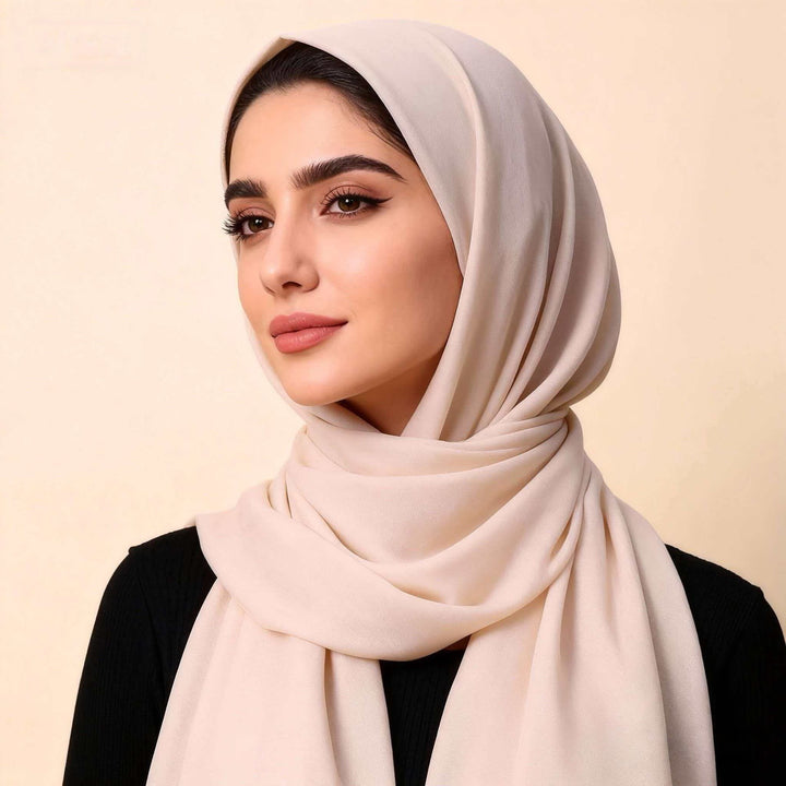 HilalHaven Soft Veil Textured Viscose Hijab Scarf— Mid‑Length Woven All‑Season Wrap - image 0