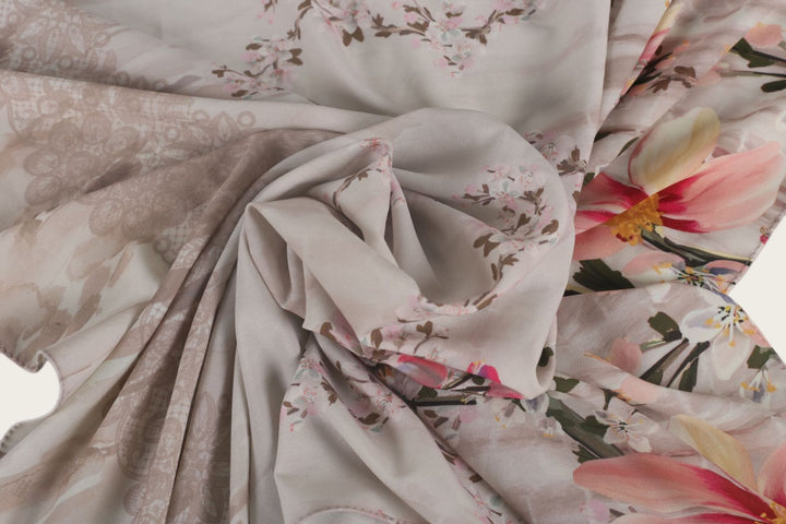 HilalHaven Muted Bloom Watercolor Floral Nylon Hijab — Long Woven All‑Season Printed Wrap - image 20
