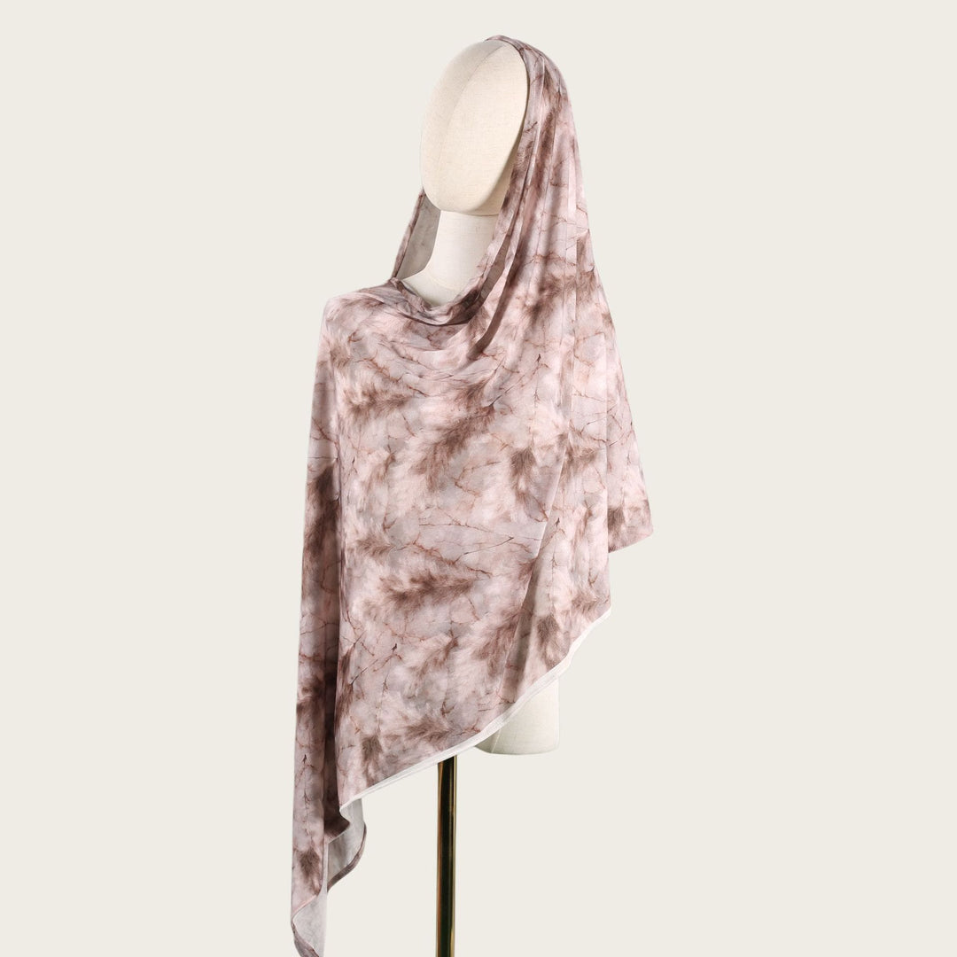 HilalHaven Fluid Hues Art‑Print Satin Cotton Hijab — Multi‑Pattern Long Viscose Head Scarf - 32 - image 63