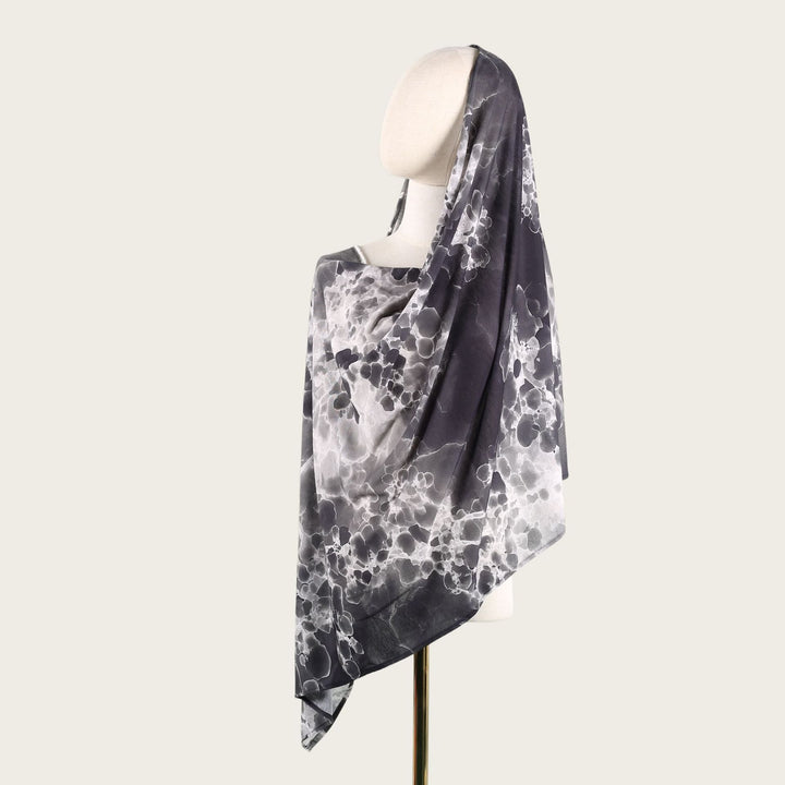 HilalHaven Fluid Hues Art‑Print Satin Cotton Hijab — Multi‑Pattern Long Viscose Head Scarf - 29 - image 57