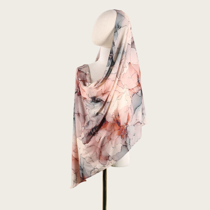 HilalHaven Fluid Hues Art‑Print Satin Cotton Hijab — Multi‑Pattern Long Viscose Head Scarf - 31 - image 61