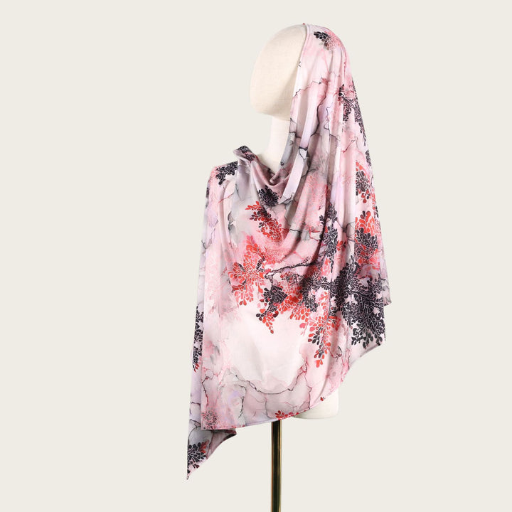 HilalHaven Fluid Hues Art‑Print Satin Cotton Hijab — Multi‑Pattern Long Viscose Head Scarf - 9 - image 17
