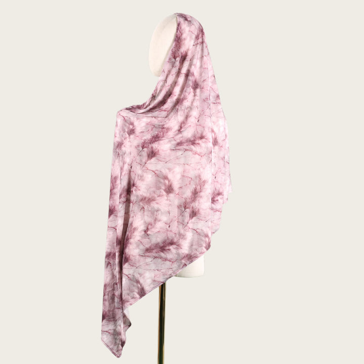 HilalHaven Fluid Hues Art‑Print Satin Cotton Hijab — Multi‑Pattern Long Viscose Head Scarf - 3 - image 5