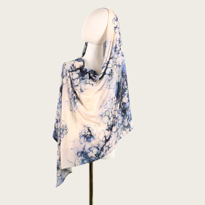 HilalHaven Fluid Hues Art‑Print Satin Cotton Hijab — Multi‑Pattern Long Viscose Head Scarf - 18 - image 35