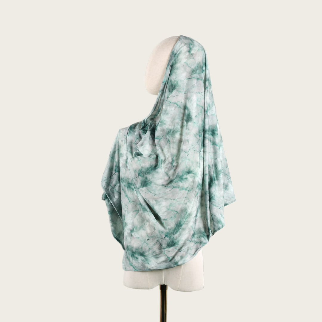 HilalHaven Fluid Hues Art‑Print Satin Cotton Hijab — Multi‑Pattern Long Viscose Head Scarf - 15 - image 29