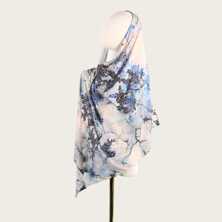 HilalHaven Fluid Hues Art‑Print Satin Cotton Hijab — Multi‑Pattern Long Viscose Head Scarf - 19 - image 37