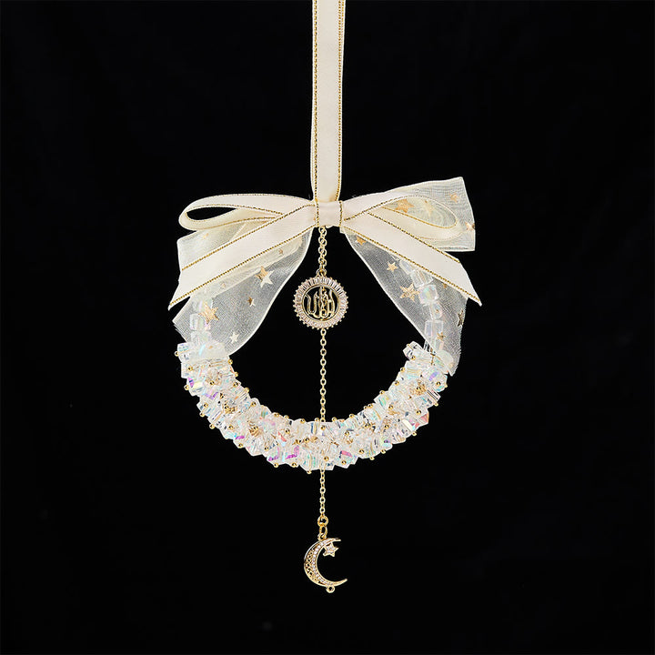 HilalHaven "Lunar Whisper" Crystal Wreath Car Pendant — Luxury Hand‑crafted Auto Ornament - image 10