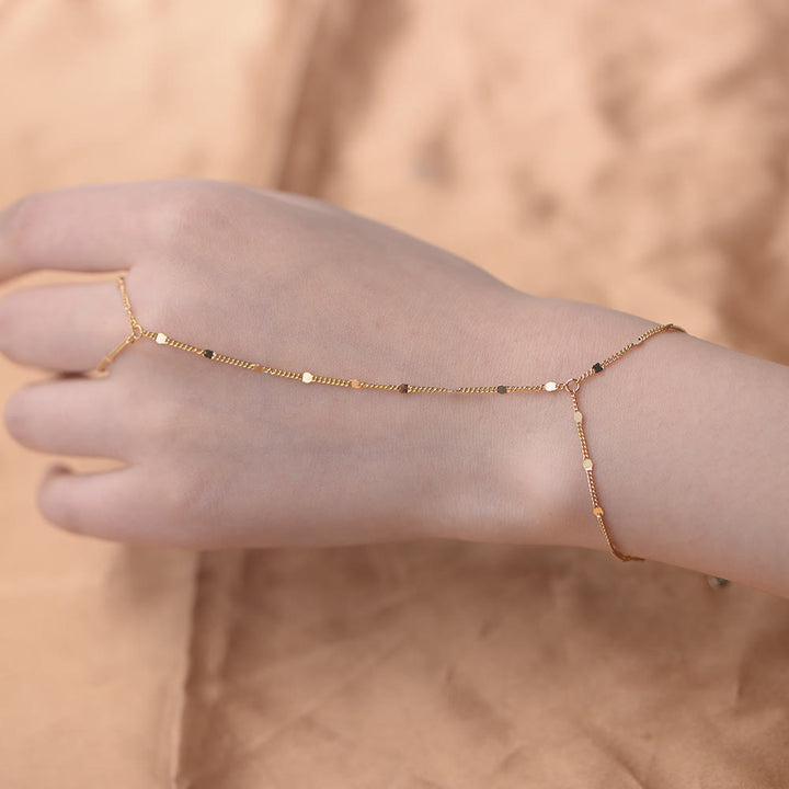 HilalHaven Luminous Thread Linked Ring‑Hand Chains - image 0