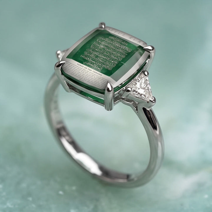 HilalHaven Sacred Tablet Carved Gem Signet Ring - image 2