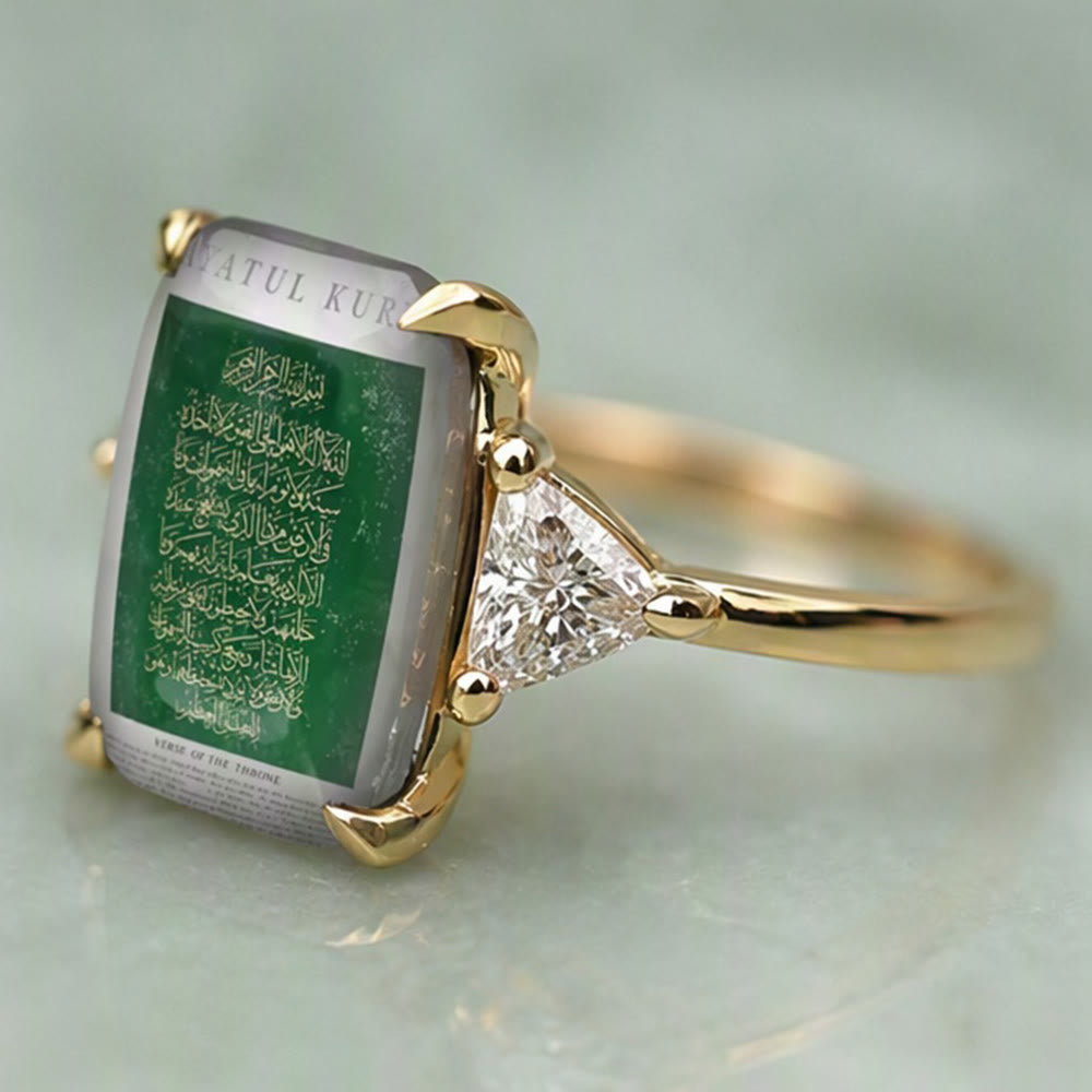 HilalHaven Sacred Tablet Carved Gem Signet Ring - image 13