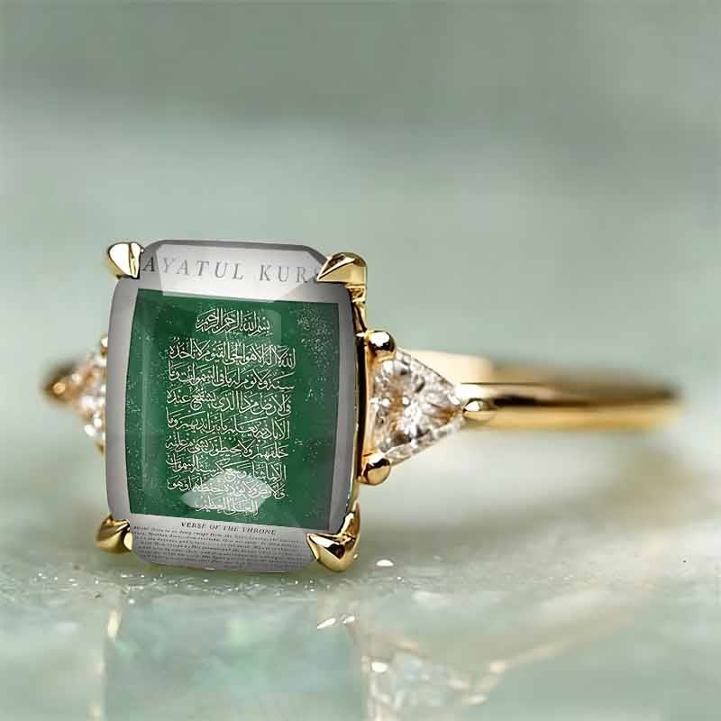 HilalHaven Sacred Tablet Carved Gem Signet Ring - image 7