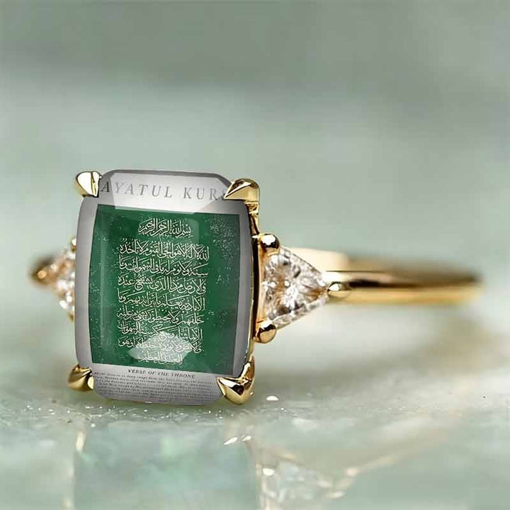 HilalHaven Sacred Tablet Carved Gem Signet Ring - image 7