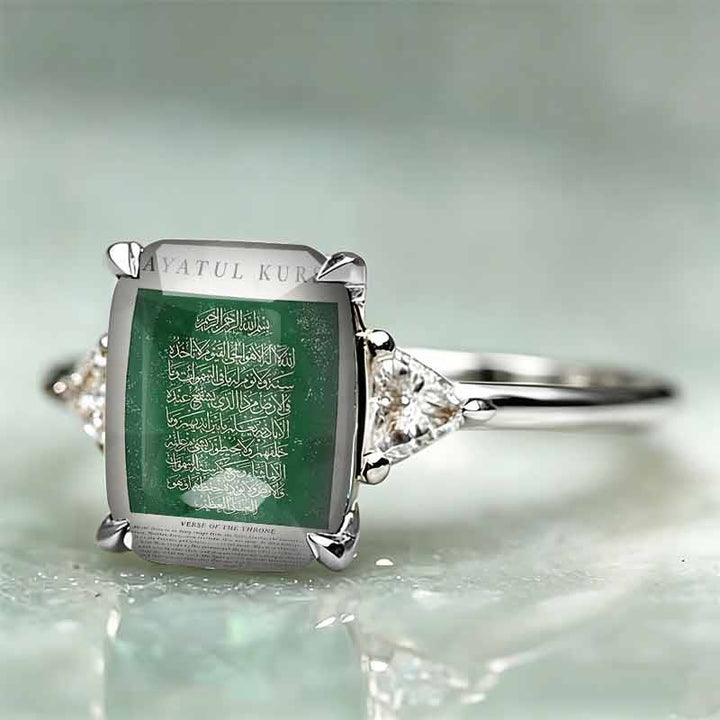 HilalHaven Sacred Tablet Carved Gem Signet Ring - image 1