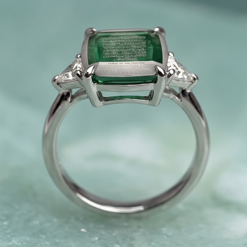 HilalHaven Sacred Tablet Carved Gem Signet Ring - image 5