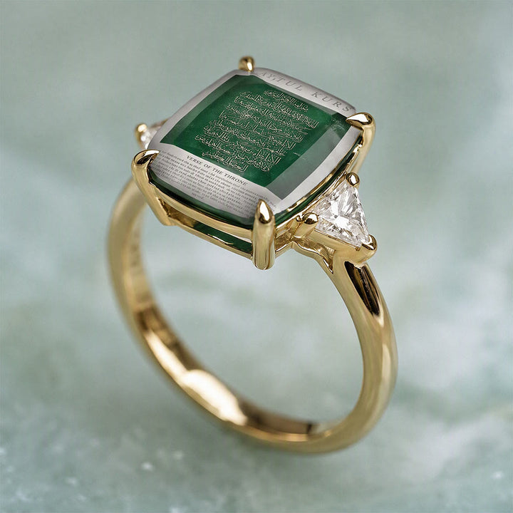 HilalHaven Sacred Tablet Carved Gem Signet Ring - image 10