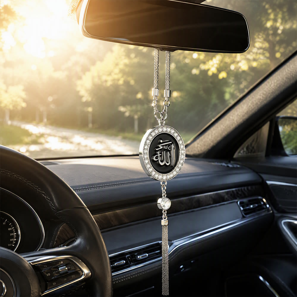 HilalHaven Radiant Medal Arabic Calligraphy Car Rearview Mirror Charm - image 4