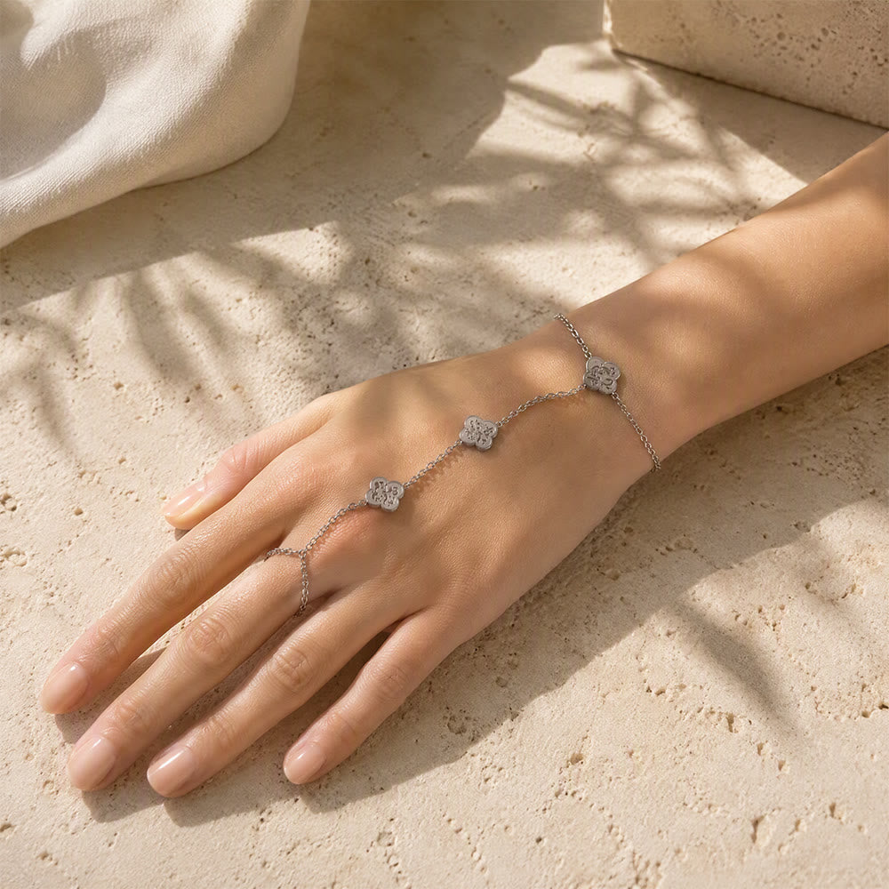 HilalHaven "Rizq-Grace" Petal Trace Botanical Hand Chain - image 11