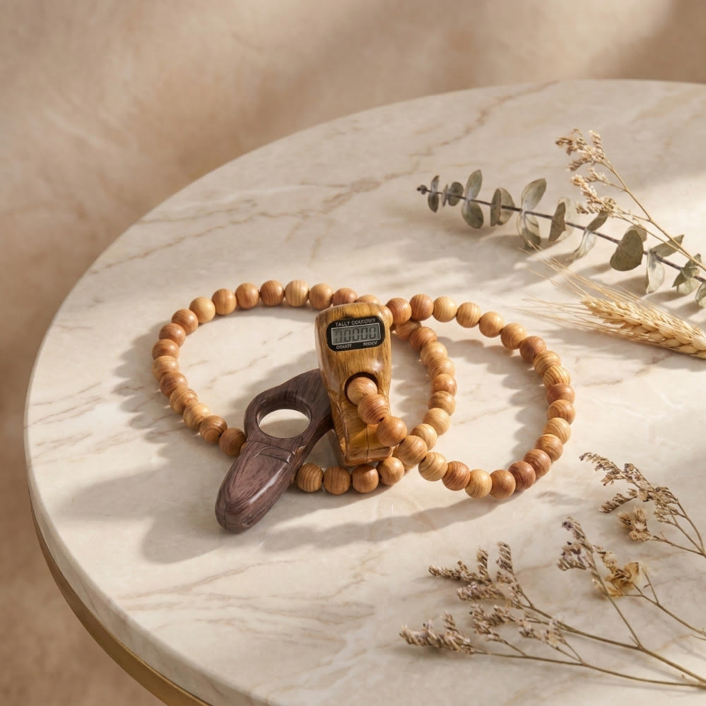 HilalHaven Wood Grain Click Digital Tasbih Counter - image 2
