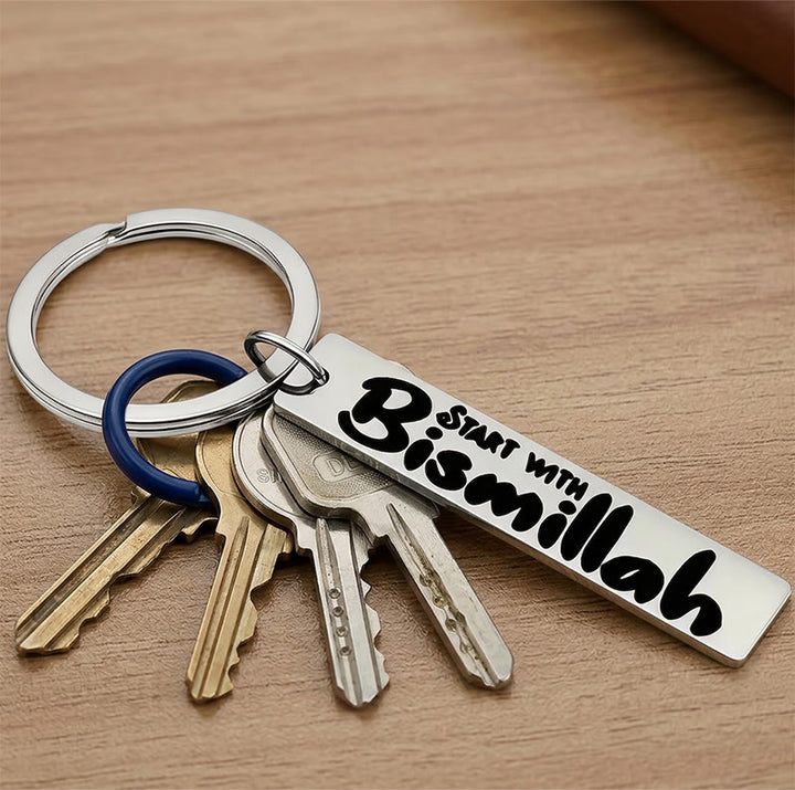 HilalHaven Start With Bismillah Stainless Steel Keychain - image 4