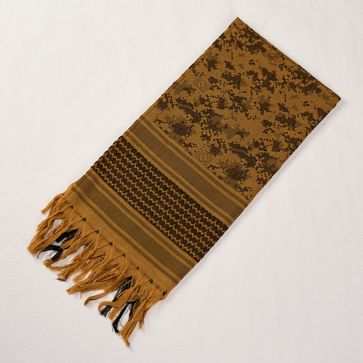 HilalHaven Sand Veil Keffiyeh Scarf — Ochre Brown Arab Traditional Tassel Shawl Unisex - image 10