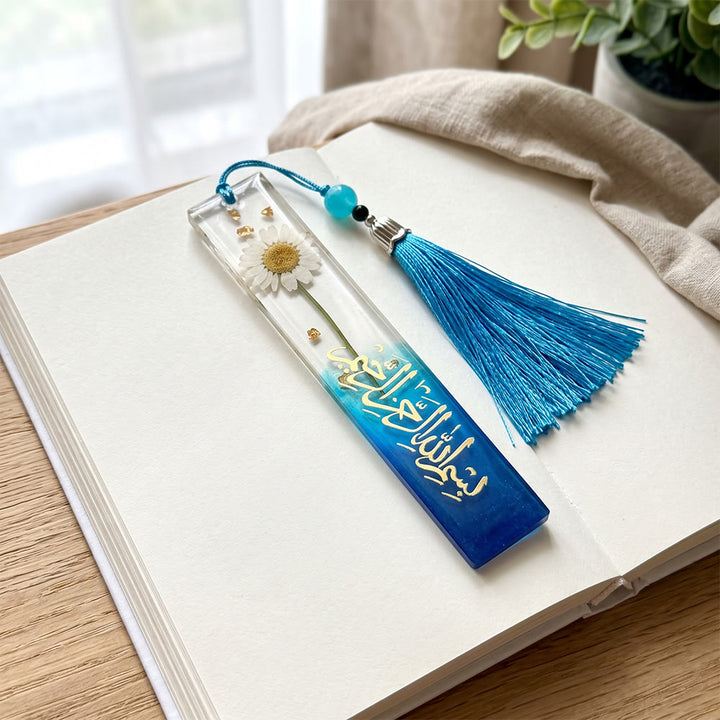Hilalhaven Petal Script  Dried Flower Basmala Bookmark  With Tassel - image 7