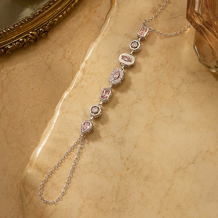 HilalHaven Gem Y-drop Chain Multi-shape Crystal Inlaid Hand Chain - image 15