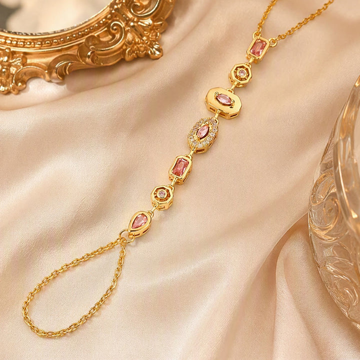 HilalHaven Gem Y-drop Chain Multi-shape Crystal Inlaid Hand Chain - image 10