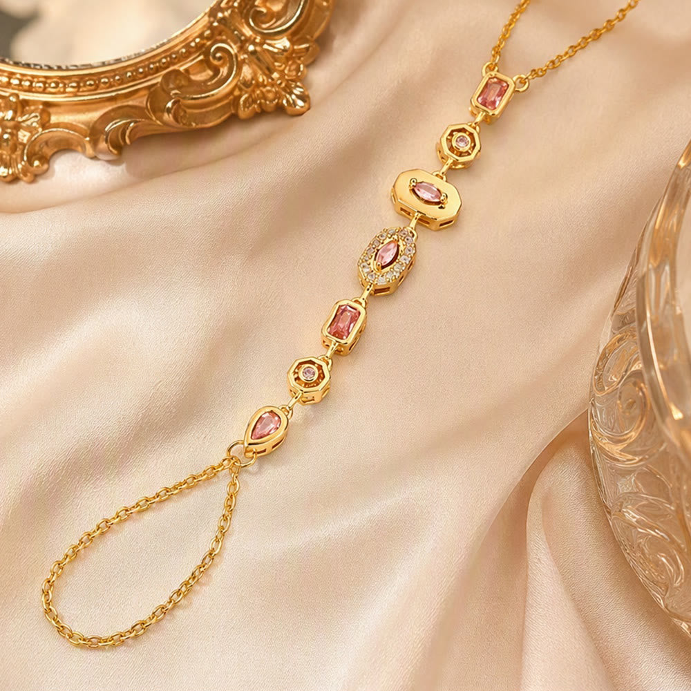 FREE Today: Gem Y-drop Chain Multi-shape Crystal Inlaid Hand Chain - image 12