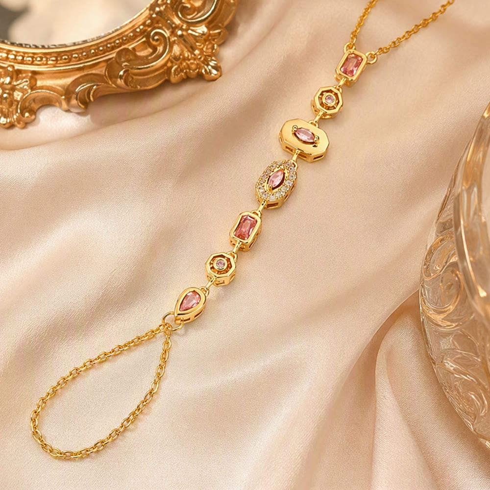 FREE Today: Gem Y-drop Chain Multi-shape Crystal Inlaid Hand Chain - image 10
