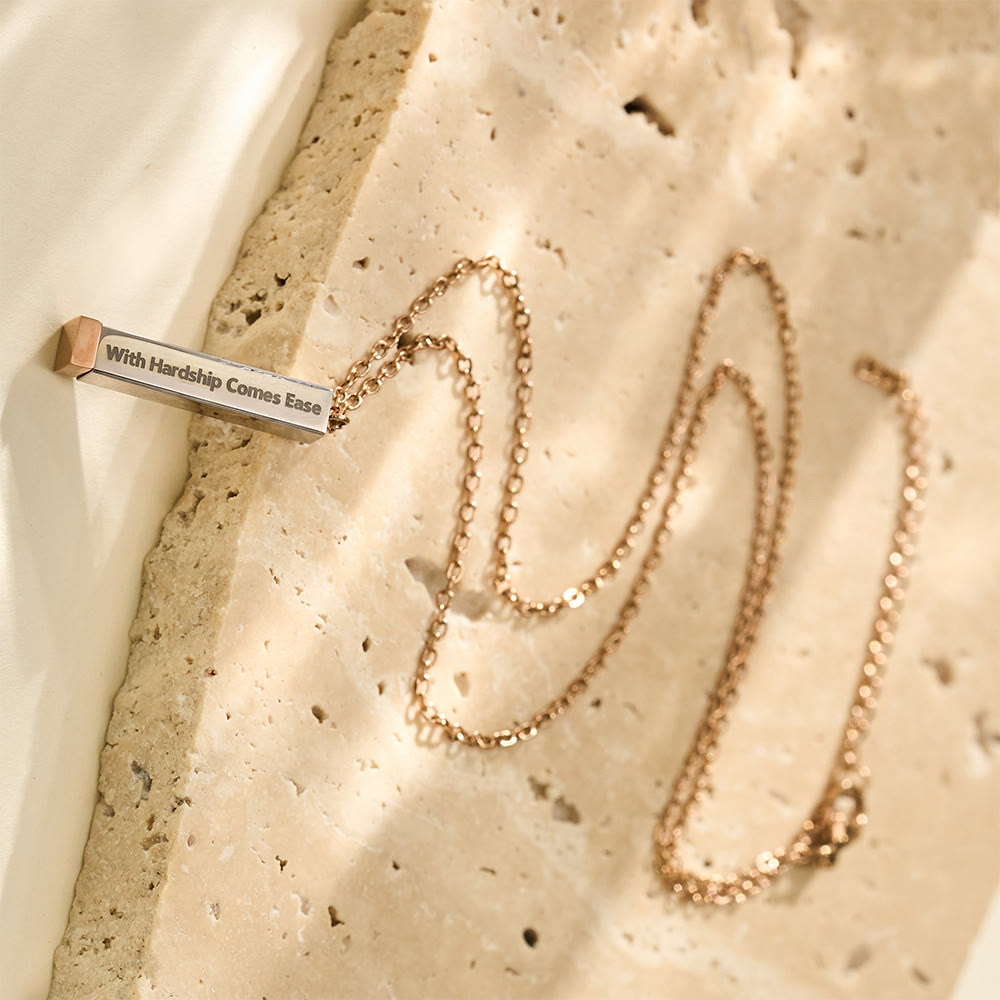 HilalHaven Twin Pillar Arabic &amp; English Name Double Vertical  Personalized Engraved Necklace - Rose Golden - image 17