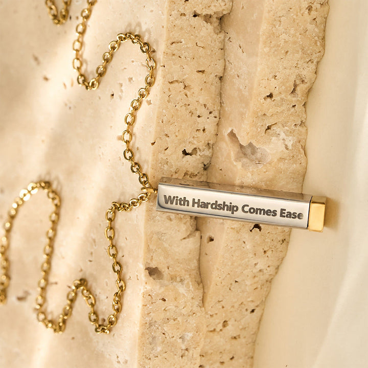 HilalHaven Twin Pillar Arabic &amp; English Name Double Vertical  Personalized Engraved Necklace - image 6