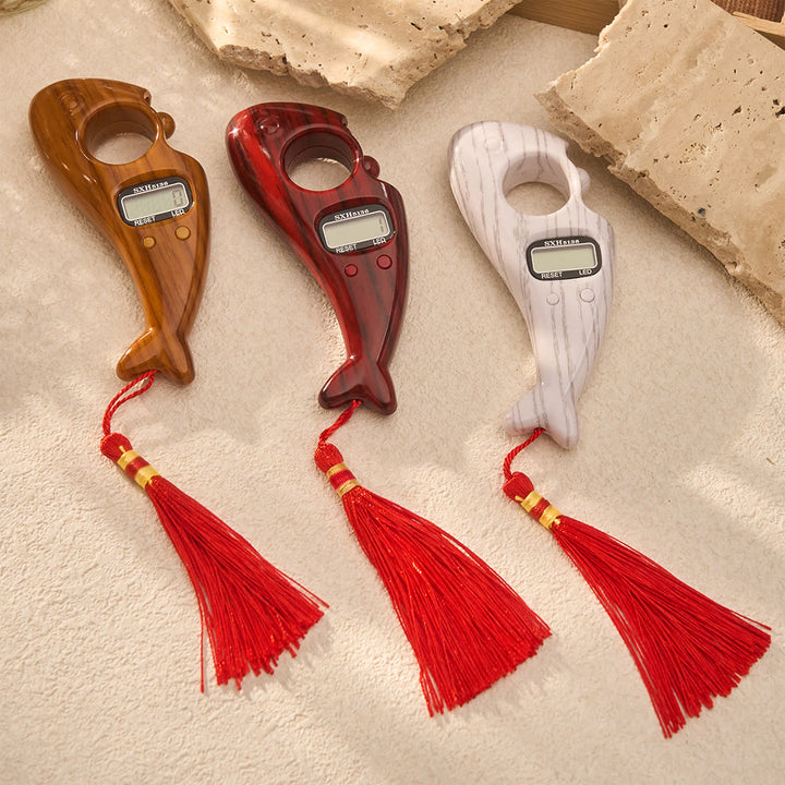 FREE Today: Portable Handheld Dolphin Design LED Digital Tasbih with Red Tassel - image 1